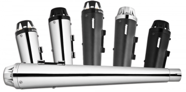 Freedom Performance American Outlaw Slip-on chrome with chrome tips Harley FLH Touring 1995-2016 735743 